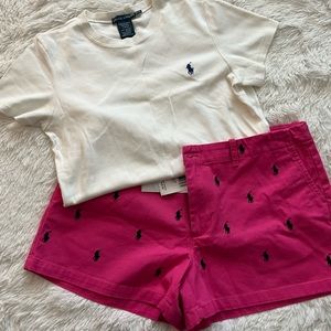 Pink polo shorts size 12 with tags